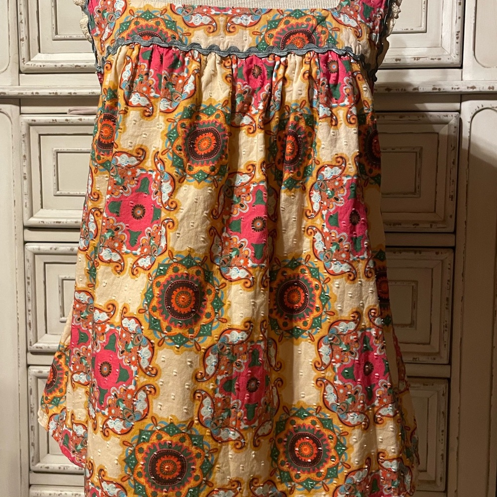 Anthropologie Multicolor Bohemian Tank Top - Picture 3 of 6